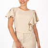 Bluza LaDonna bej cu volan