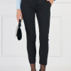 Pantaloni Yrina negri cu capse in talie
