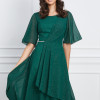 Rochie Mara verde cu glitter