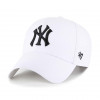 47brand șapcă din amestec de lână MLB New York Yankees culoarea alb, cu imprimeu, B-MVPSP17WBP-WHM