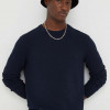 Marc O'Polo pulover de bumbac culoarea albastru marin