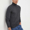 BOSS pulover de lână bărbați, culoarea negru, light, cu guler 50468262