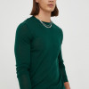 Bruuns Bazaar pulover de lana barbati, culoarea verde, light