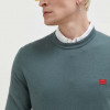 HUGO pulover de bumbac culoarea negru, light 50475083