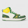 Lacoste sneakers din piele L001 Leather Colorblock High-Top culoarea verde, 45SMA0027