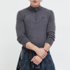 Superdry pulover din amestec de lana barbati, culoarea gri, light, cu turtleneck