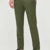 Sisley pantaloni barbati, culoarea verde, drept