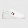 Tommy Jeans sneakers din piele TJM RETRO BASKET ESS culoarea alb, EM0EM01395