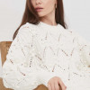 Barbour pulover din amestec de lana femei, culoarea bej, călduros