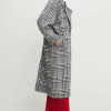 Answear Lab palton din lana culoarea gri, de tranzitie, cu doua randuri de nasturi