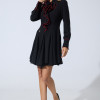 Rochie eleganta Lanna Negru cu Rosu