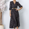 Rochie eleganta Yolanda Neagra cu buline