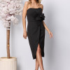 Rochie eleganta Flower Neagra