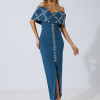 Rochie de ocazie premium Rivera Turcoaz