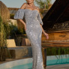 Rochie de ocazie premium Reggia Argintie