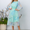 Rochie eleganta Saraia Bleu Multi