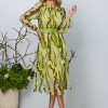 Rochie eleganta Saraia Lime Multi