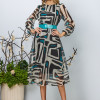 Rochie eleganta Nonka Turcoaz Multi