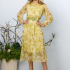 Rochie eleganta Saraia Galben Multi