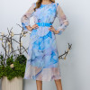 Rochie eleganta Saraia Albastru Multi
