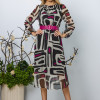Rochie eleganta Nonka Fucsia Multi