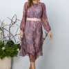 Rochie eleganta Saraia Gri Multi