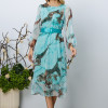 Rochie eleganta Saraia Turcoaz Multi