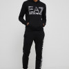 EA7 Emporio Armani pantaloni barbati, culoarea negru, cu imprimeu