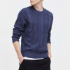 Hollister Co. pulover barbati, culoarea albastru marin