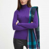 Medicine pulover femei, culoarea violet, light, cu guler