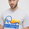 Marmot tricou Coastal barbati, culoarea gri, cu imprimeu