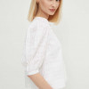Barbour bluza din bumbac Modern Heritage femei, culoarea alb, neted, LSH1592