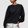 AllSaints bluza Cygnet femei, culoarea negru, cu imprimeu