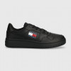 Tommy Jeans sneakers din piele TJW RETRO BASKET ESS culoarea negru, EN0EN02505