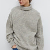 Les Deux pulover de lana barbati, culoarea gri, cu guler