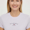 Tommy Jeans tricou femei, culoarea violet DW0DW18140