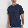Pepe Jeans tricou din bumbac Single Carrinson barbati, culoarea albastru marin, neted