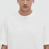 Abercrombie & Fitch tricou din bumbac barbati, culoarea bej, neted