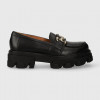 Charles Footwear mocasini de piele Vloglola femei, culoarea negru, cu platforma, Vloglola.Loafer.Black