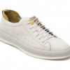 Pantofi OTTER albi, 5580, din piele naturala