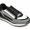 Pantofi sport ARMANI EXCHANGE negri, XUX101, din material textil si piele naturala