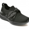 Pantofi sport SKECHERS negri, BOBS SQUAD 2, din material textil