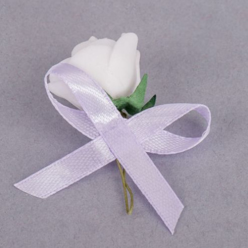 Cocarde Trandafir Alb Fundita Lila Amo 000 1054 Selfevents Ro